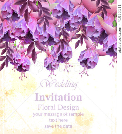 Vintage floral banner or greeting card Vintage floral banner or greeting card 41933111