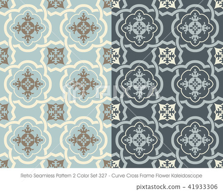 Retro Seamless Pattern 2 color set background 41933306