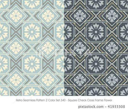 Retro Seamless Pattern 2 color set background 41933308