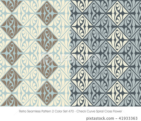 Retro Seamless Pattern 2 color set background - Stock Illustration ...