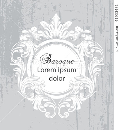 Vintage baroque frame card Vector. Detailed rich 41933481