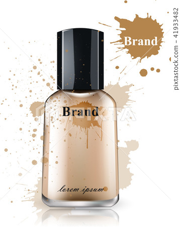 Face foundation bottle watercolor Vector. Product Face foundation bottle watercolor Vector. Product 41933482