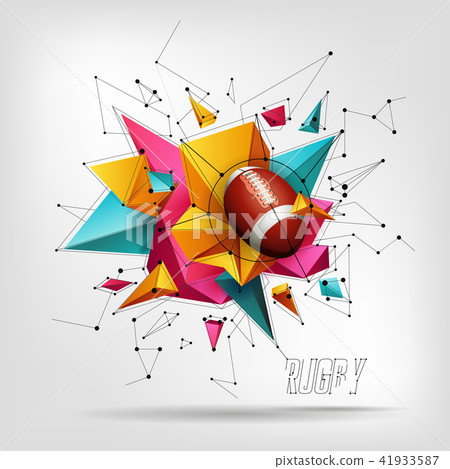 design with rugby ball 41933587