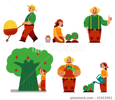 Vector farmer women, man in professional uniform Vector farmer women, man in professional uniform 41933991