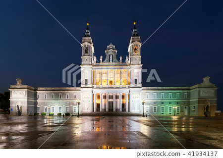La Almudena Cathedral at Madrid, Spain. 41934137