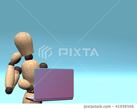 Thinking in doubt Blue 41936508