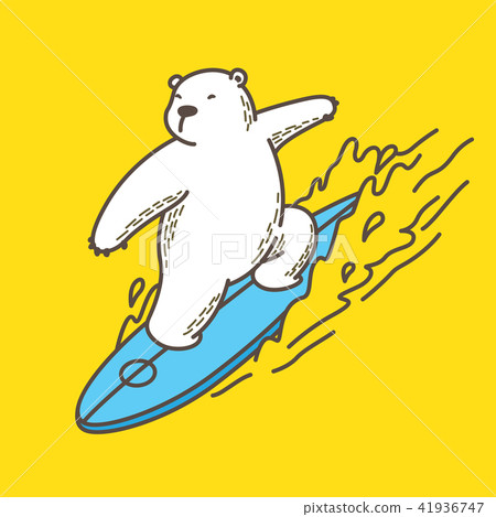 bear vector polar bear seamless pattern surf beach 41936747