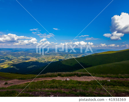 Scenic view from a height to the nearby wide mount Scenic view from a height to the nearby wide mount 41938369