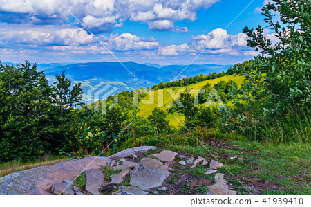 A beautiful view from the glade with stones to the A beautiful view from the glade with stones to the 41939410
