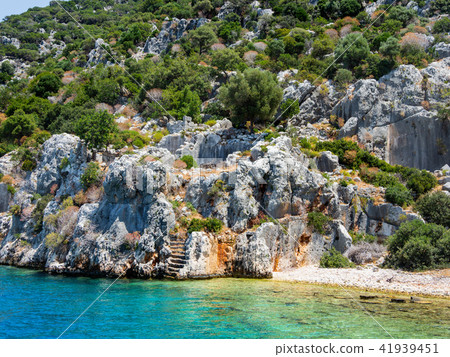 Ruins of Sunken city on Kekova, Turkey. 41939451