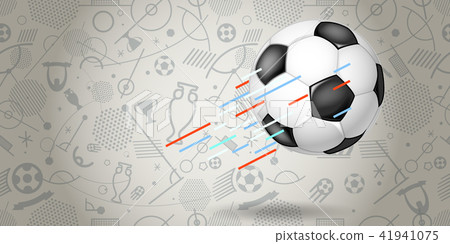 Flying soccer ball vector illustration 41941075