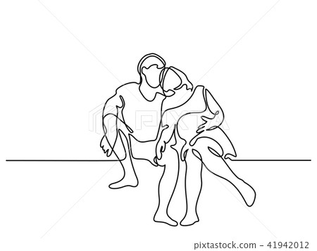 Pregnant woman sitting with husband Pregnant woman sitting with husband 41942012