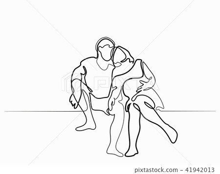 Pregnant woman sitting with husband Pregnant woman sitting with husband 41942013
