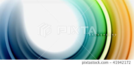 Rainbow fluid abstract swirl shape, twisted liquid colors design, colorful marble or plastic wavy 41942172