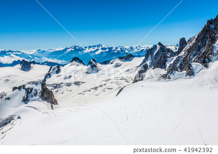 View of Mont Blanc mountain range from Aiguille  41942392