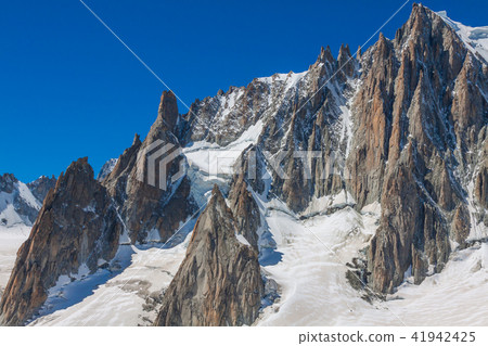 Massif de mont Blanc on the border of France  41942425