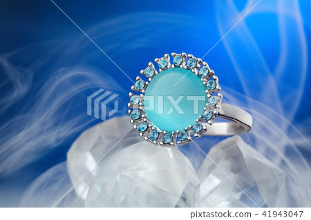 Precious ring with gemstone. Precious ring with gemstone. 41943047