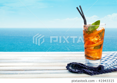 Orange lemonade with mint. 41943315