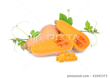 whole,half and cube butternut squash with leaf whole,half and cube butternut squash with leaf 41945373