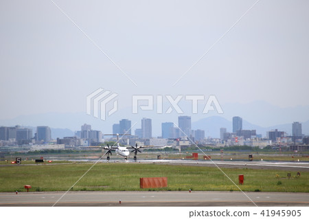 Departure from propeller plane Departure from propeller plane 41945905
