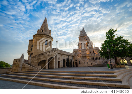 Tower of Fisherman's Bastion in Budapest, Hungary 41948060
