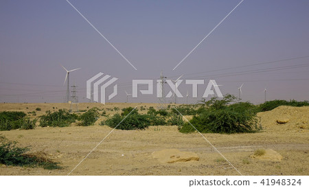 Wind turbine in Thar desert 41948324