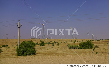 Wind turbine in Thar desert 41948327