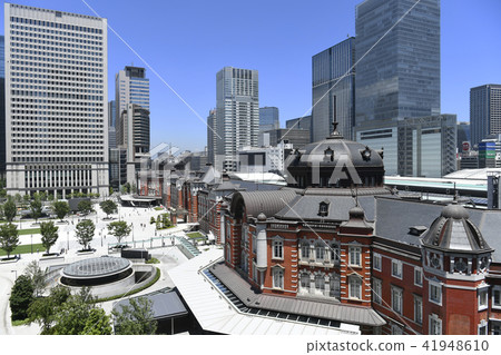 View of Tokyo cityscape Tokyo station etc in Japan View of Tokyo cityscape Tokyo station etc in Japan 41948610