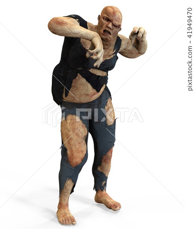 3D illustration mutant monster isolated on white background 3D illustration mutant monster isolated on white background 41949470