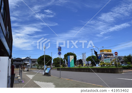 Cityscape in front of Oarai Station, Ibaraki Prefecture 41953402
