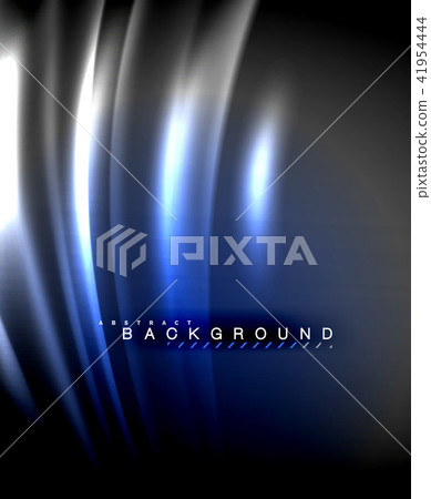 Neon glowing techno lines, hi-tech futuristic abstract background template with square shapes 41954444