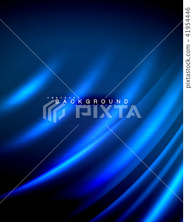 Neon glowing techno lines, hi-tech futuristic abstract background template with square shapes 41954446