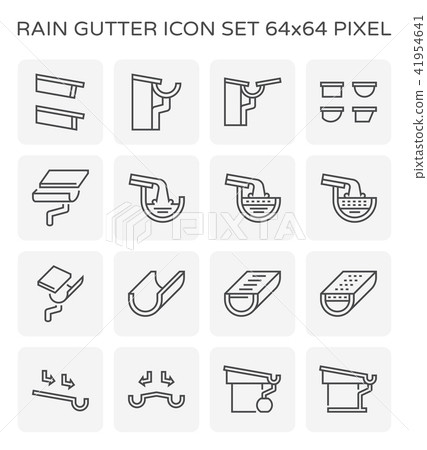 rain gutter icon 41954641