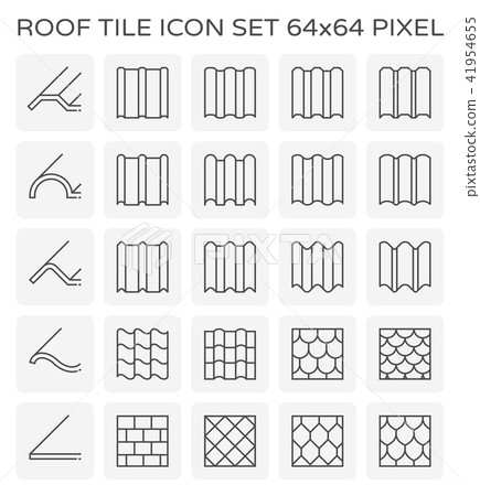roof tile icon roof tile icon 41954655