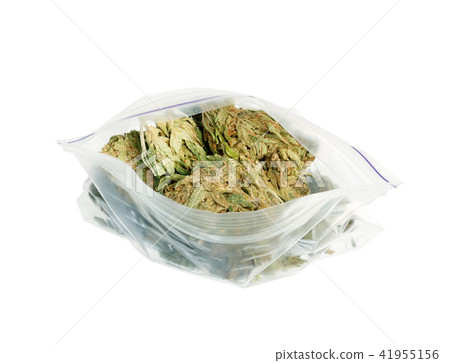 Marijuana in a transparent bag 41955156