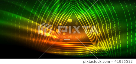 Neon glowing wave, magic energy and light motion background. Wallpaper template, hi-tech future Neon glowing wave, magic energy and light motion background. Wallpaper template, hi-tech future 41955552