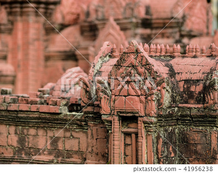 Gate of red ancient stone temple Gate of red ancient stone temple 41956238