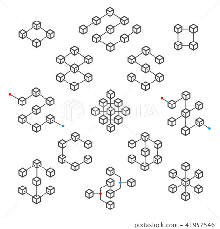 Block chain icons - Stock Illustration [41957546] - PIXTA