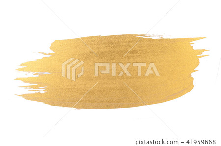 Gold watercolor texture brush stroke 41959668