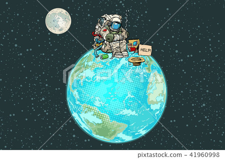 astronaut asks for help in space 41960998