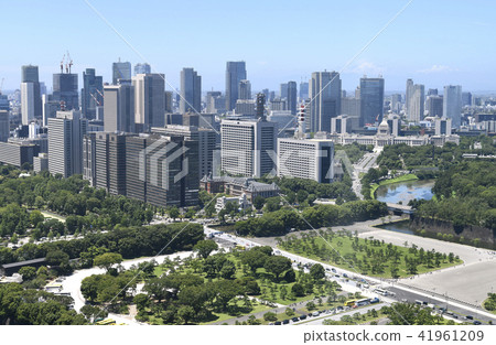 Tokyo cityscape in Japan Looking over the city streets of Kasumigaseki etc. 41961209