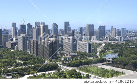 Tokyo cityscape in Japan Looking over the city streets of Kasumigaseki etc. 41961210