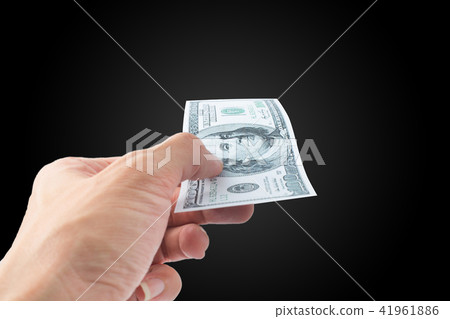 Hand pay money bank noteUnited States dollar (USD) Hand pay money bank noteUnited States dollar (USD) 41961886