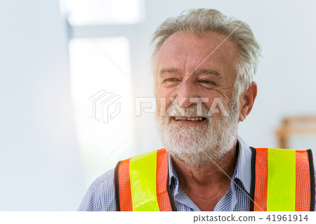 Senior engineer worker happy friendly smile 41961914