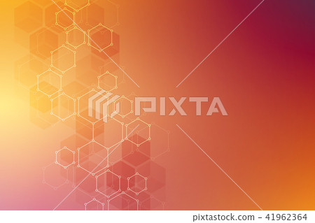 Vector geometric background from hexagons. Abstract molecular structure and chemical elements Vector geometric background from hexagons. Abstract molecular structure and chemical elements 41962364