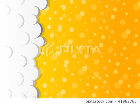 Beer background with foam - frothy drink. Vector. 41962763