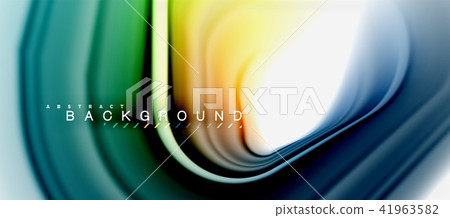 Rainbow fluid abstract swirl shape, twisted liquid colors design, colorful marble or plastic wavy 41963582
