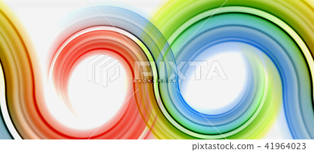 Rainbow fluid color line abstract background - swirl and circles, twisted liquid colours design Rainbow fluid color line abstract background - swirl and circles, twisted liquid colours design 41964023