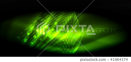 Neon glowing wave, magic energy and light motion background. Wallpaper template, hi-tech future Neon glowing wave, magic energy and light motion background. Wallpaper template, hi-tech future 41964374