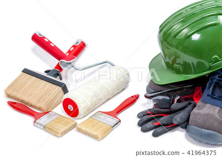 House painter, tools and work equipment House painter, tools and work equipment 41964375